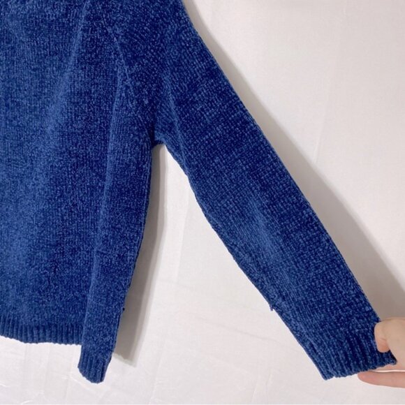 5/$25 Buffalo David Bitton Blue Chenille Cowl Neck Sweater S - Picture 13 of 15